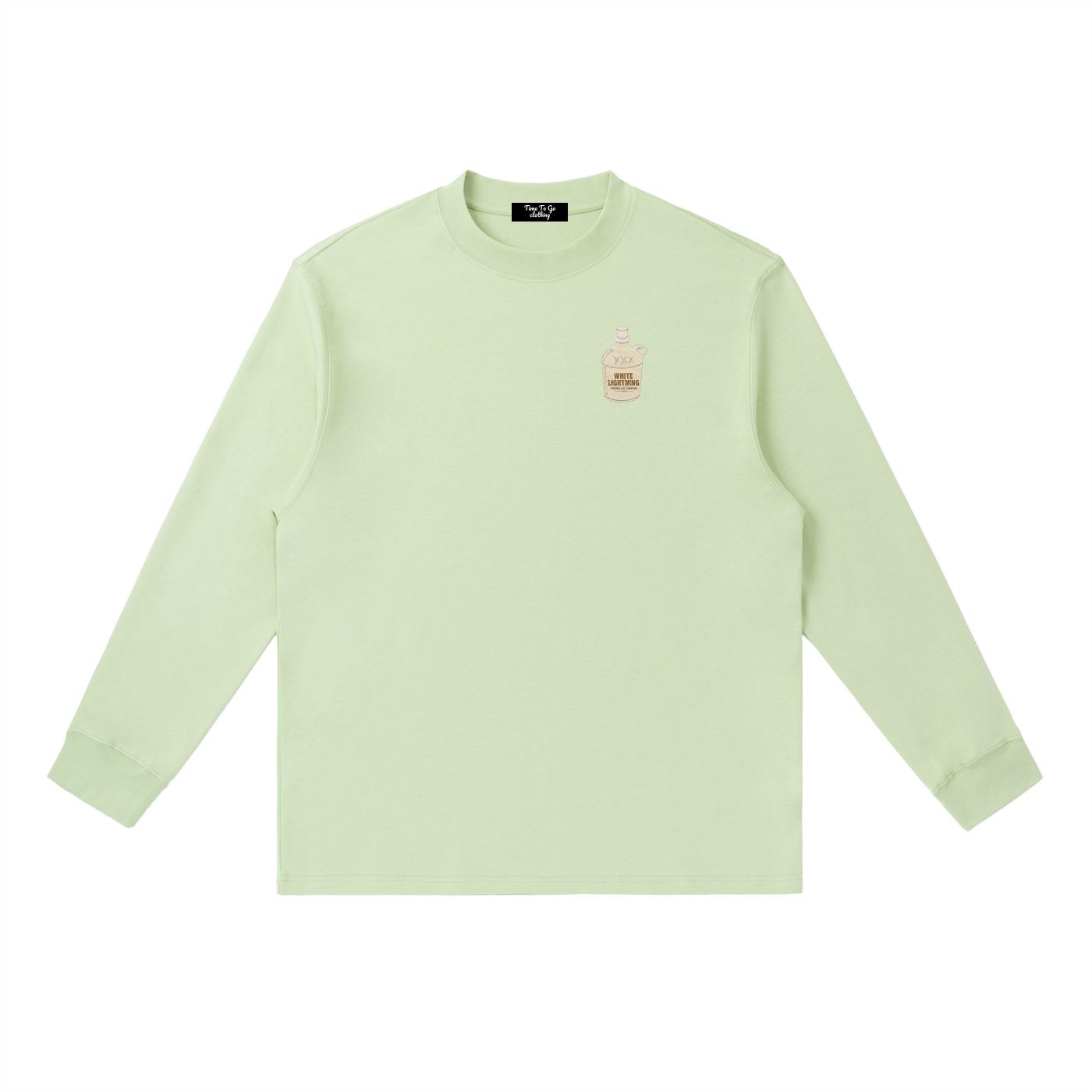 White Lighting "Full Throttle" Crewneck Long-Sleeve T-Shirt