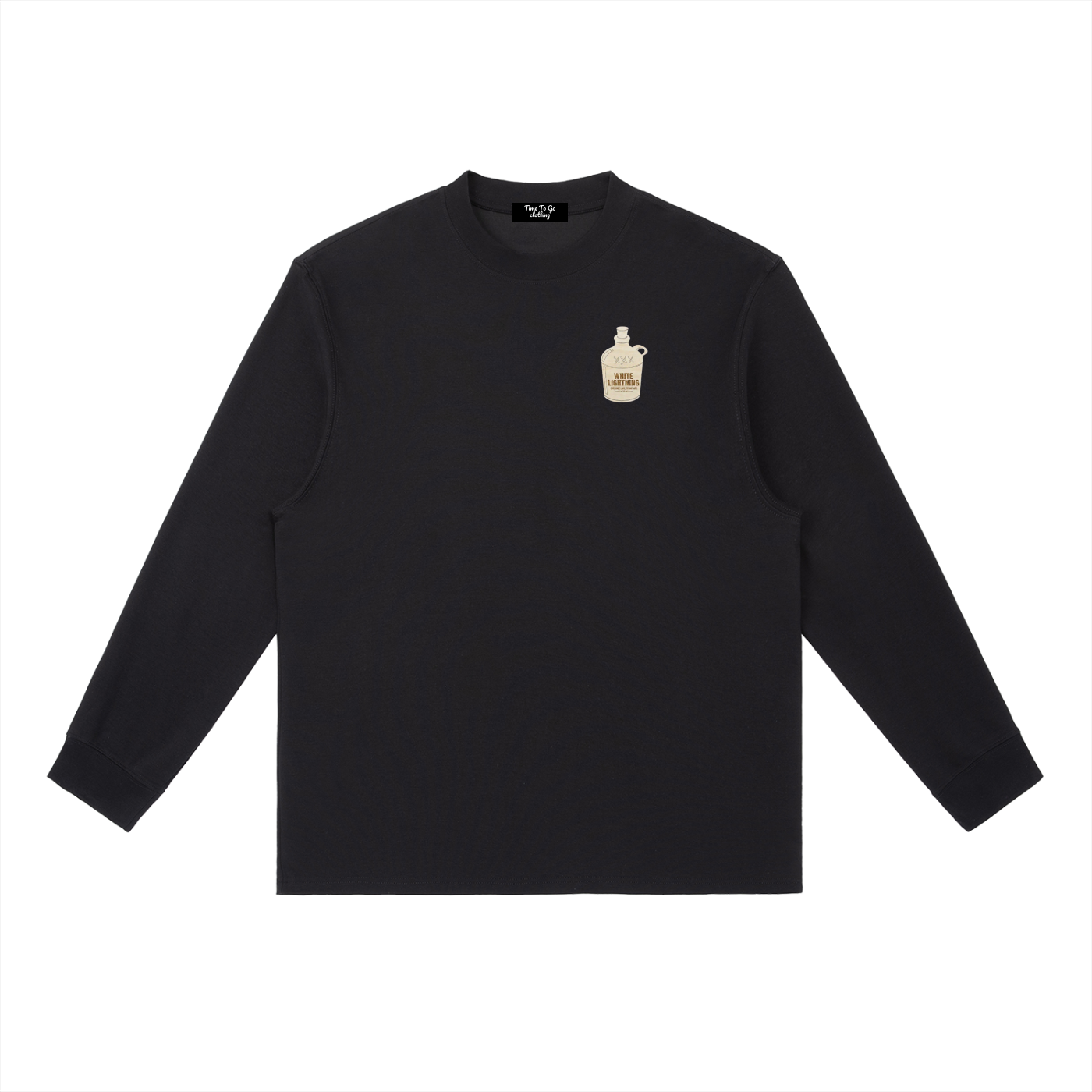 White Lighting "Full Throttle" Crewneck Long-Sleeve T-Shirt