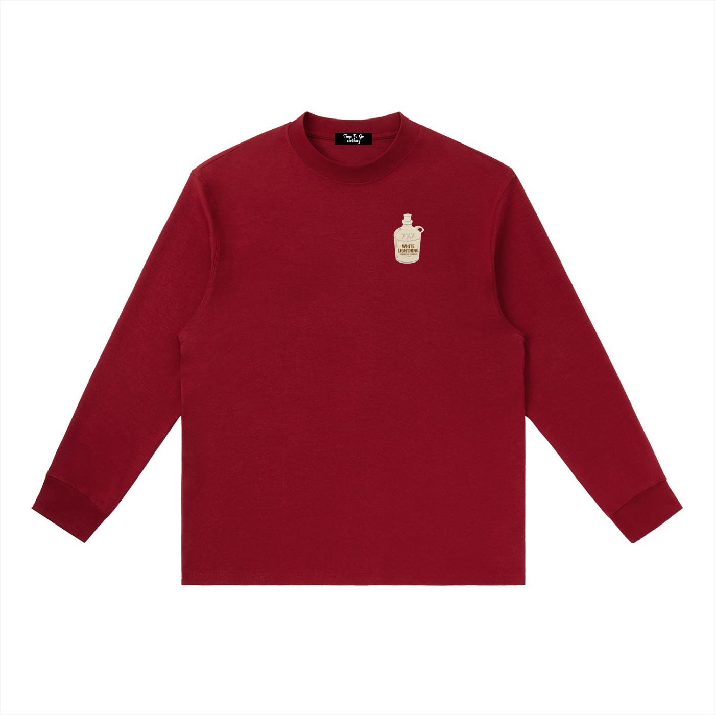 White Lighting "Full Throttle" Crewneck Long-Sleeve T-Shirt