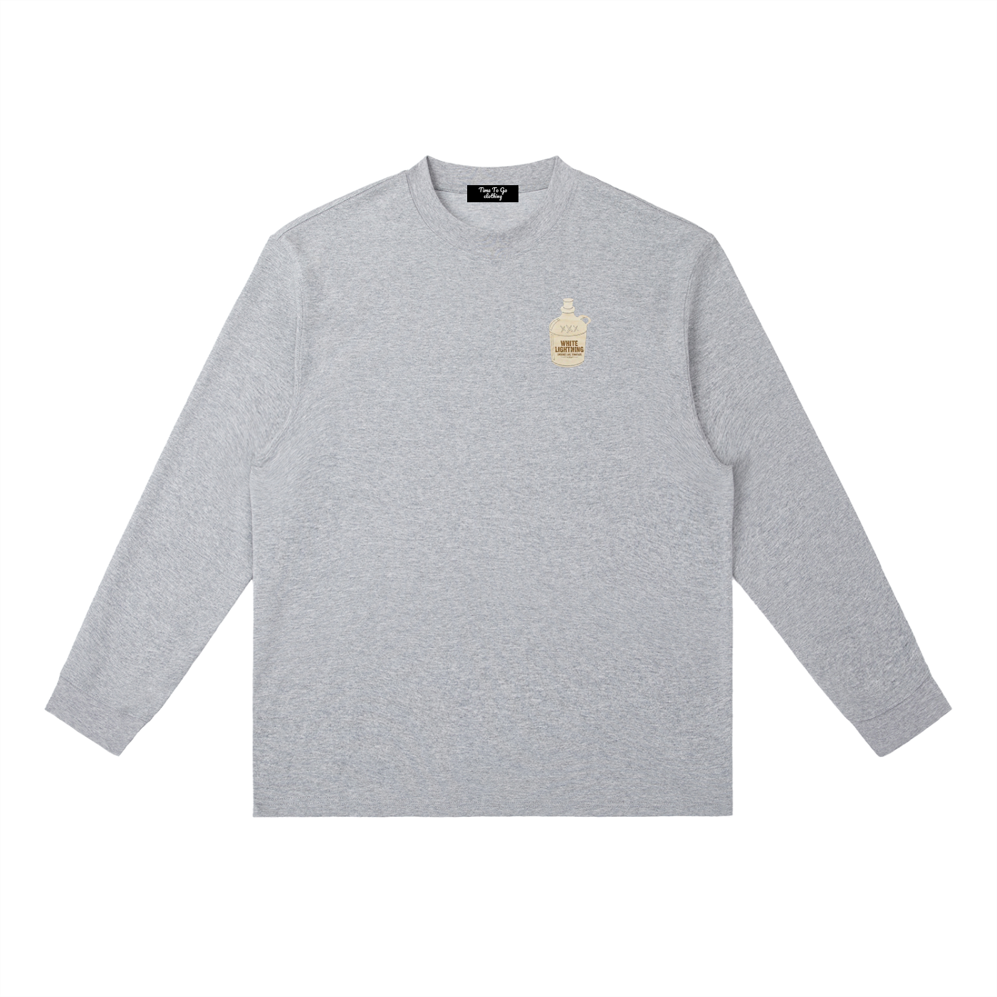 White Lighting "Full Throttle" Crewneck Long-Sleeve T-Shirt