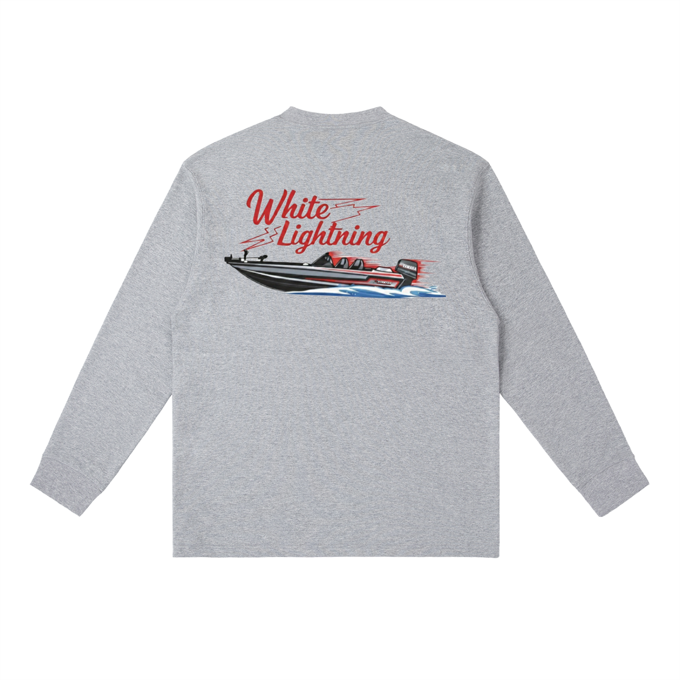 White Lighting "Full Throttle" Crewneck Long-Sleeve T-Shirt