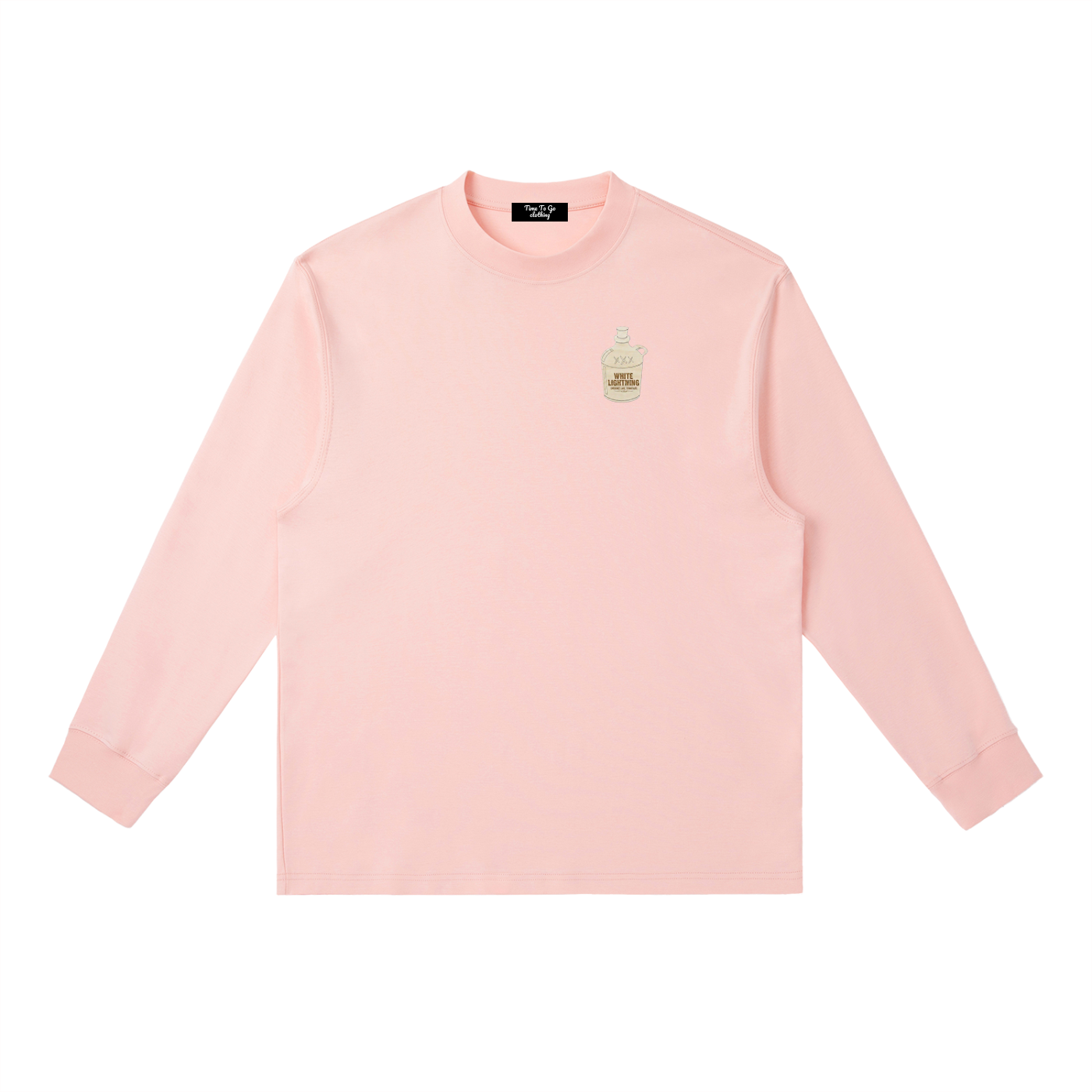 White Lighting "Full Throttle" Crewneck Long-Sleeve T-Shirt