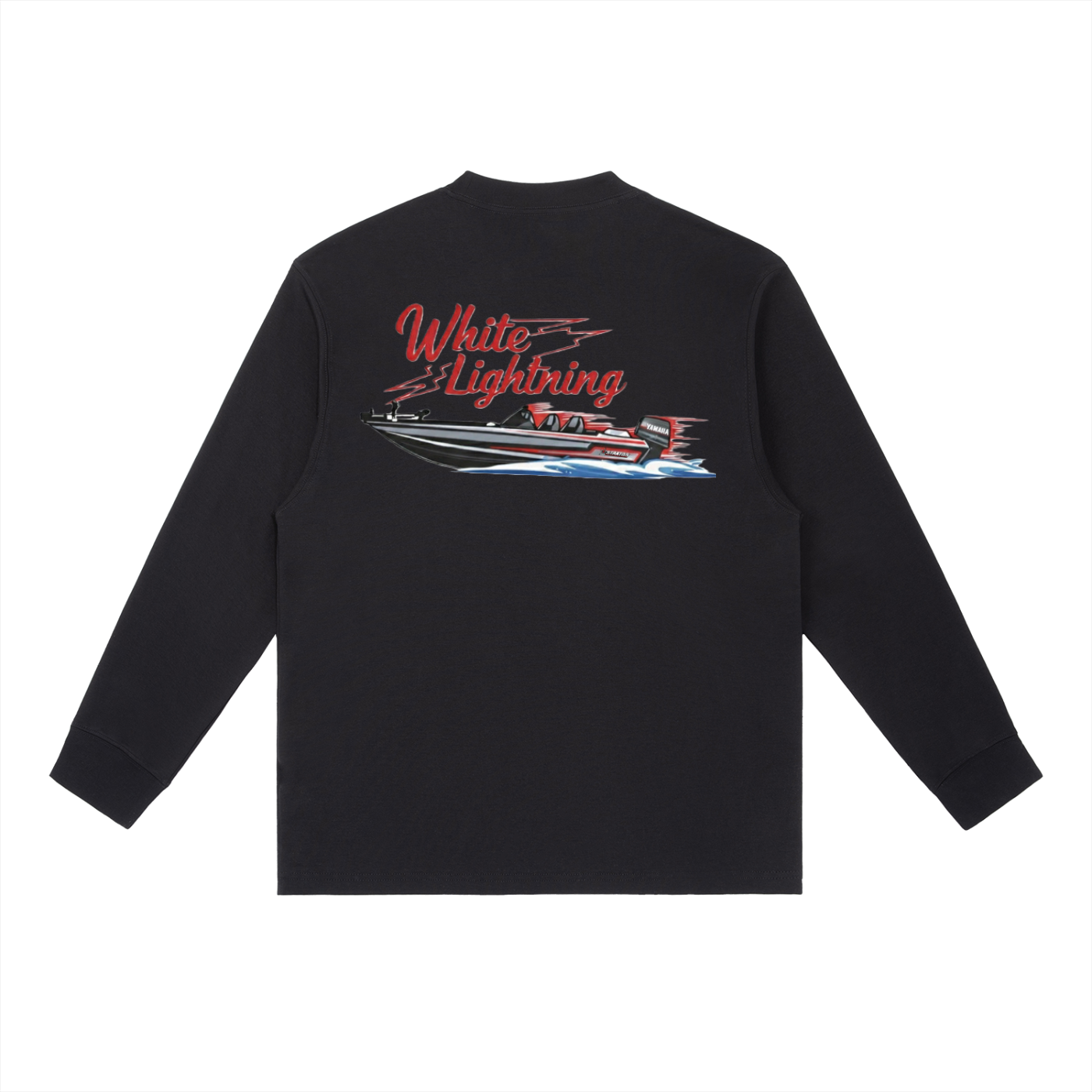 White Lighting "Full Throttle" Crewneck Long-Sleeve T-Shirt