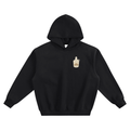 White Lightning "full throttle" Fleeced Boxy Hoodie
