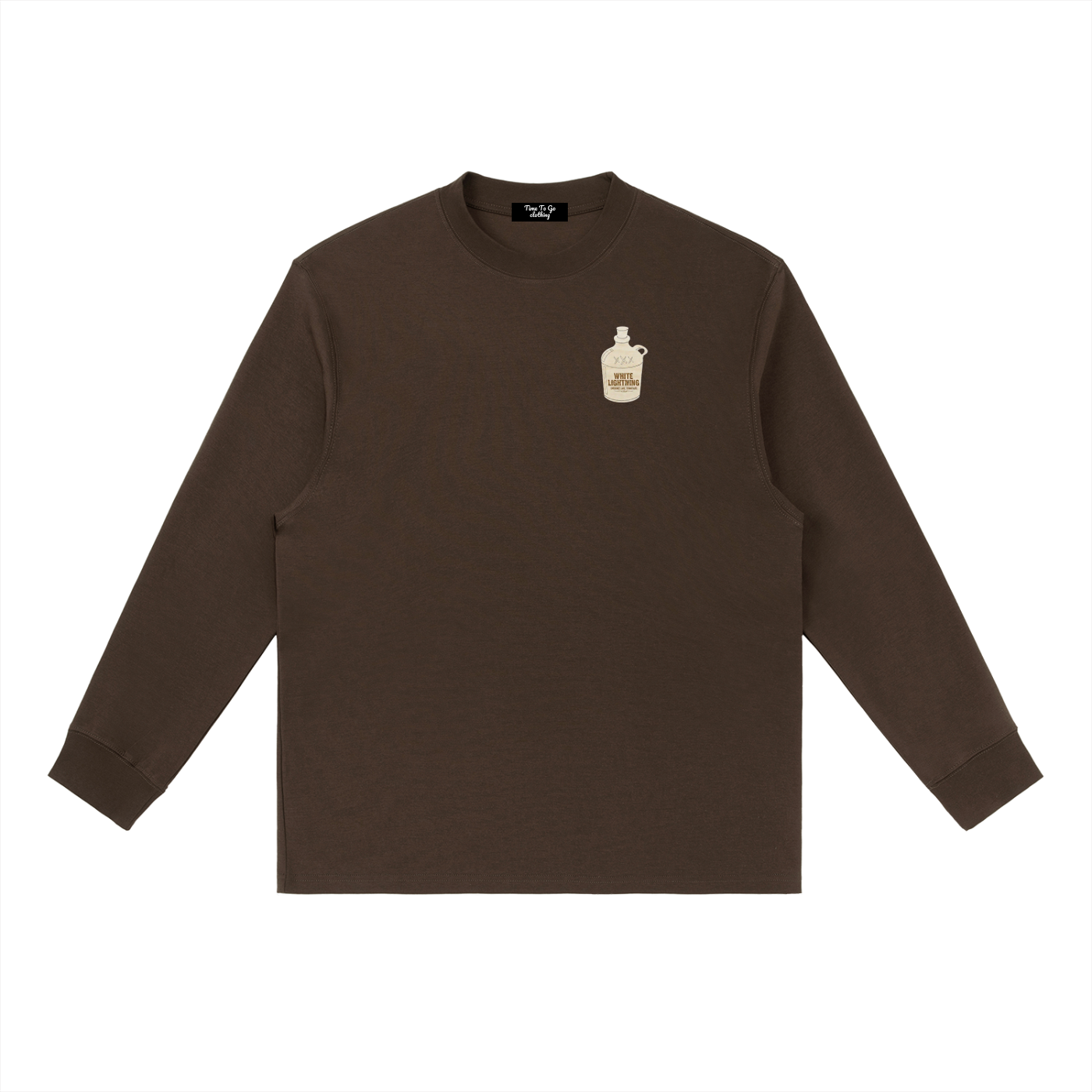 White Lighting "Full Throttle" Crewneck Long-Sleeve T-Shirt