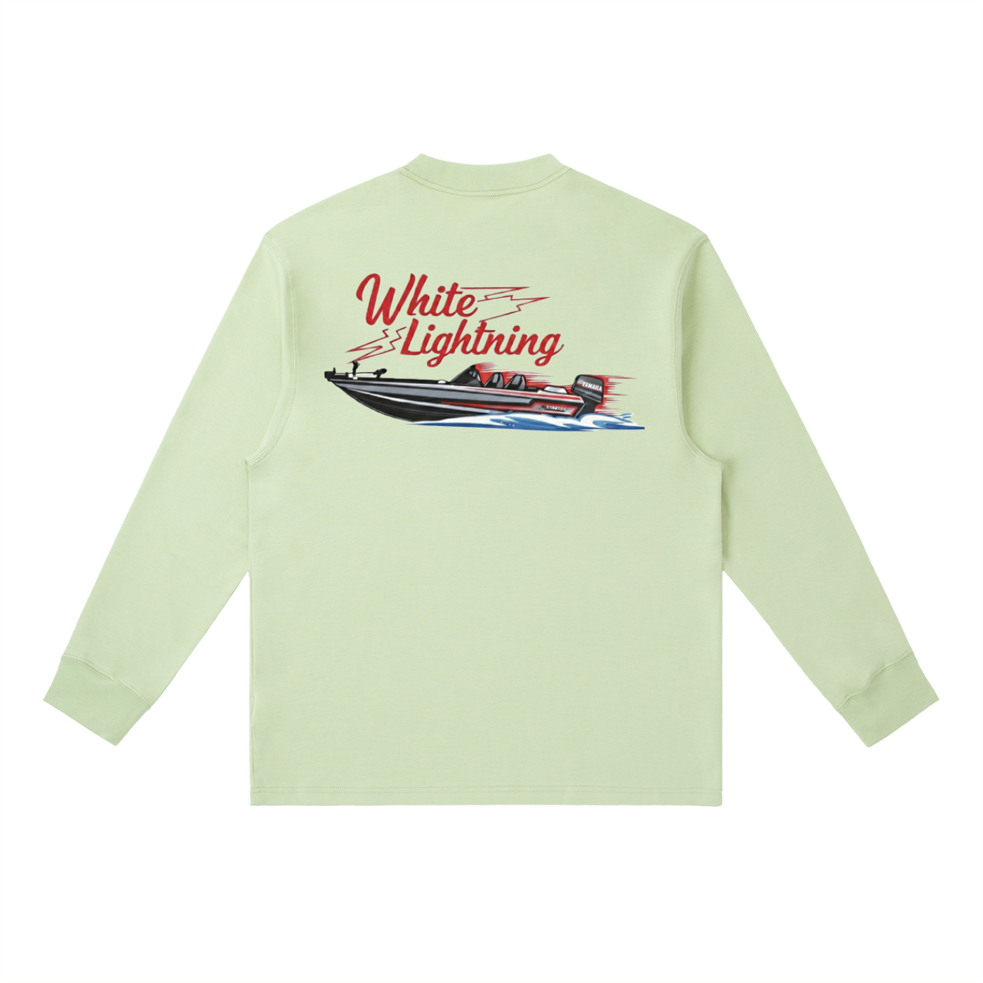 White Lighting "Full Throttle" Crewneck Long-Sleeve T-Shirt