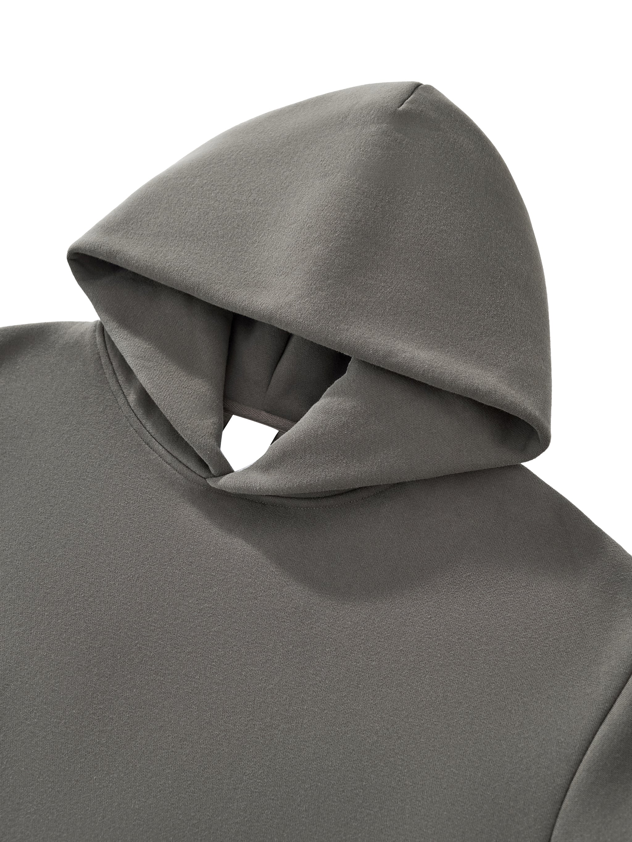 White Lightning "full throttle" Fleeced Boxy Hoodie